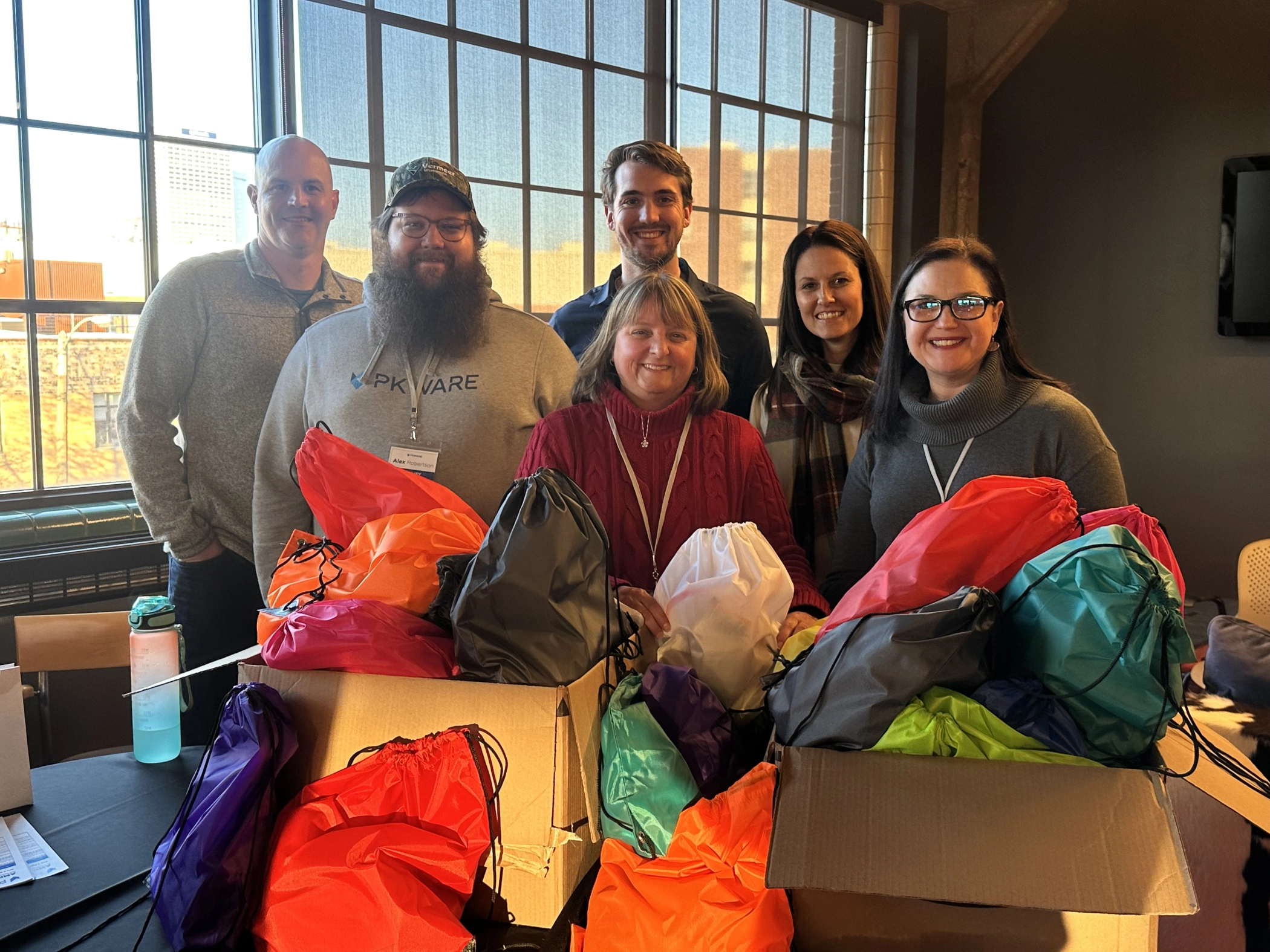 PK Cares volunteers at a donation drive