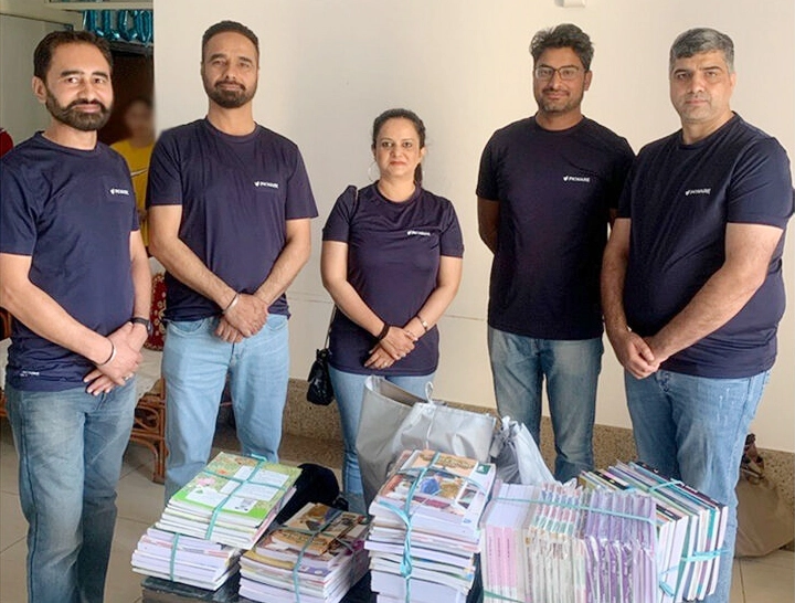 PK Cares volunteers at a community event in India