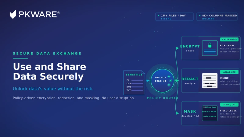 Sensitive data shared with partners and customers while staying protected